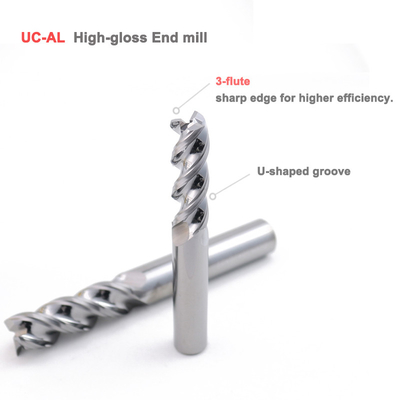 Tungsten End Mill Cutter 12mm For Aluminum And Alloy Machining Mirror Finish And Durability